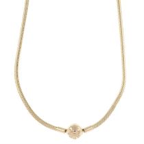 14ct gold 'moments' chain necklace, by Pandora