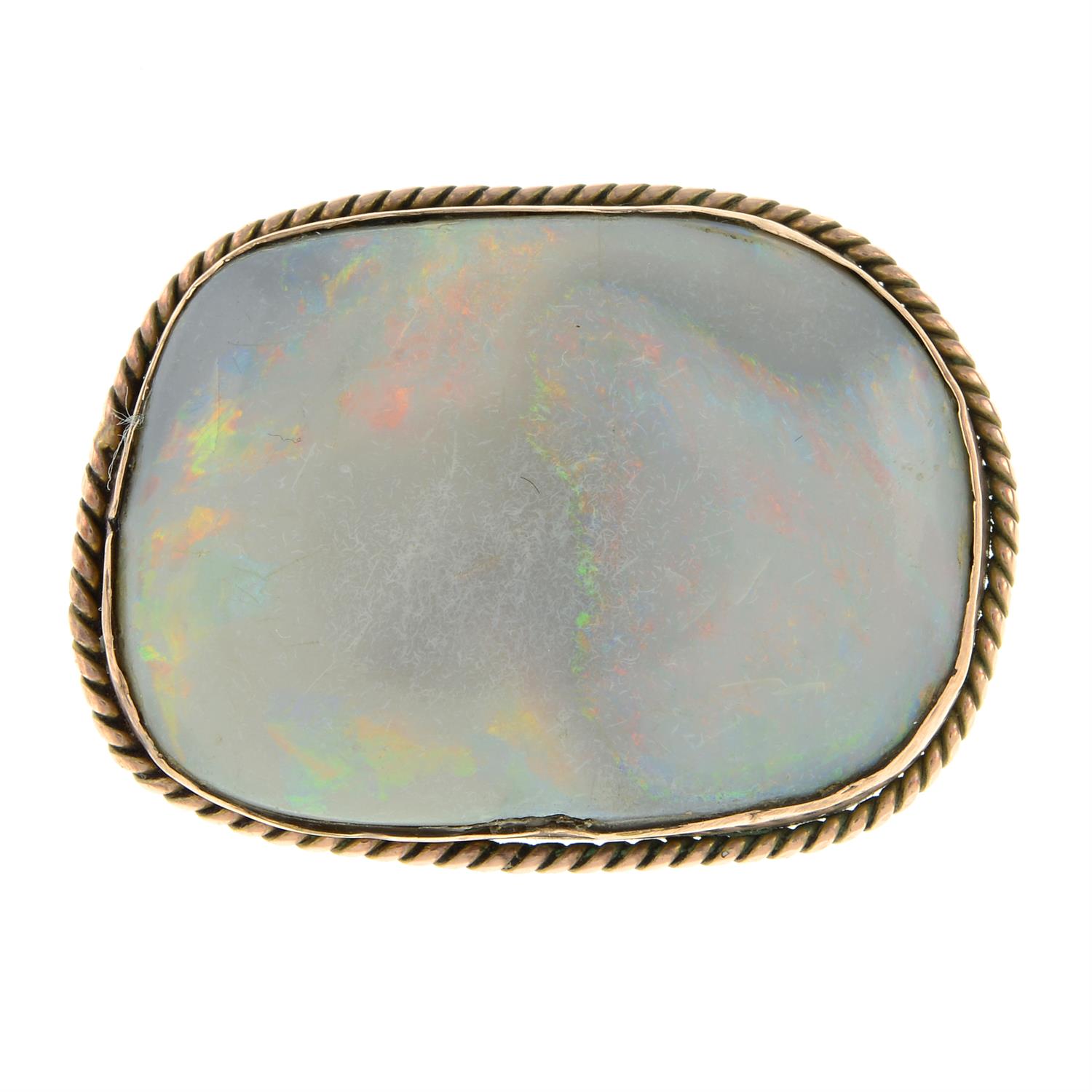 Early 20th century 9ct gold opal brooch