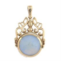 9ct gold opal swivel fob pendant
