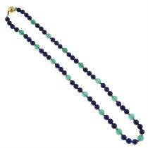 Lapis lazuli & chrysoprase necklace