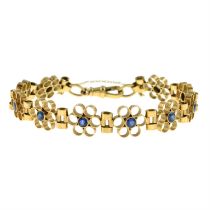 9ct gold sapphire bracelet
