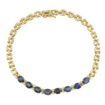 Sapphire & diamond bracelet