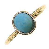 Turquoise single-stone ring