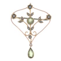 Early 20th century gem brooch