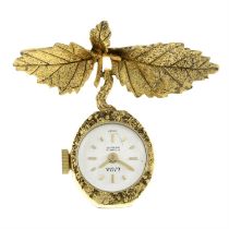 9ct gold watch brooch