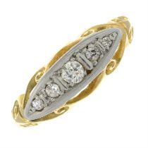 Early 20th century 18ct gold old-cut diamond ring.