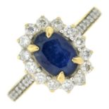 18ct gold sapphire & diamond ring