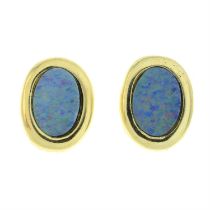 Opal doublet earrings