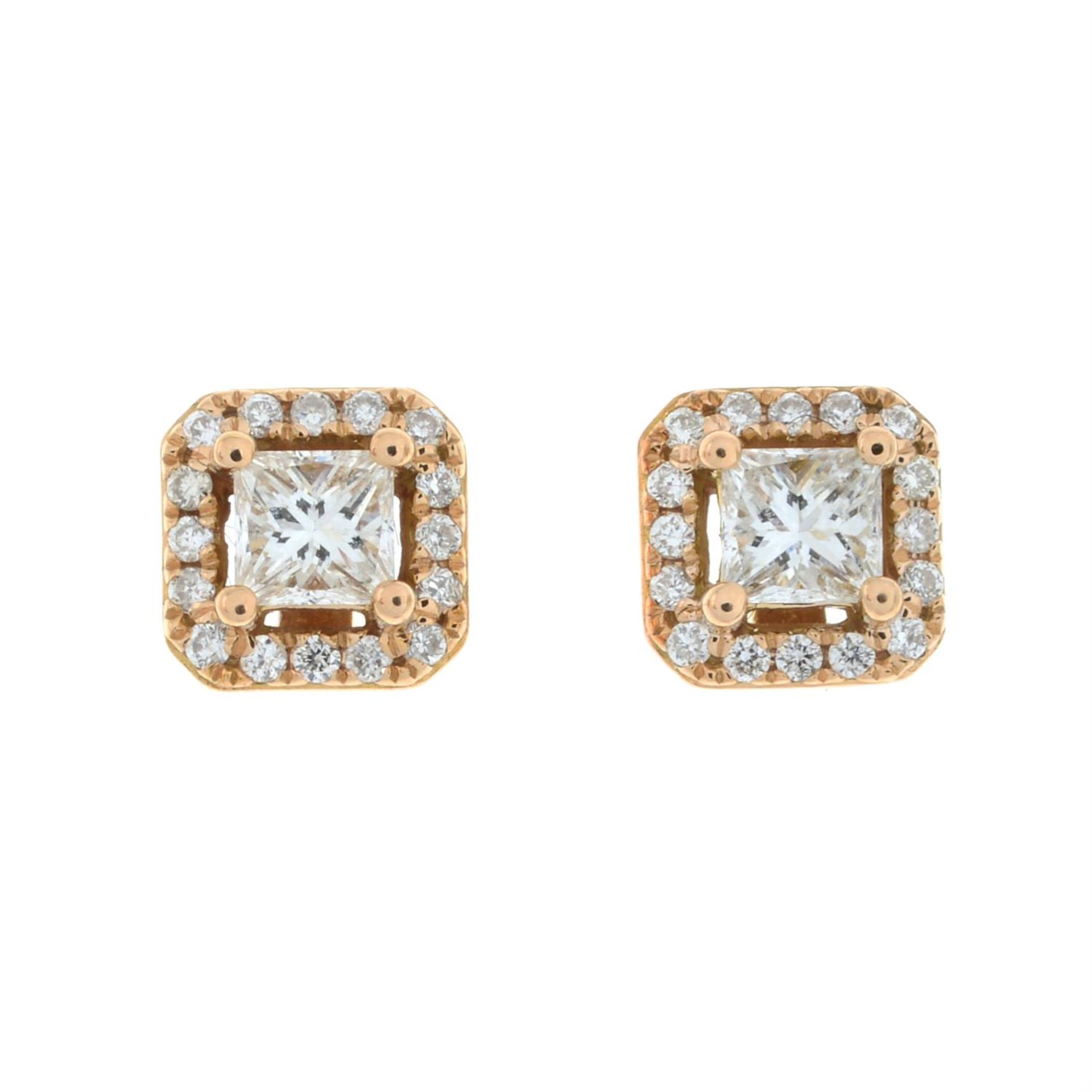 18ct gold diamond earrings