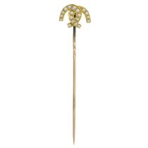 Early 20th century split pearl stickpin