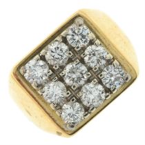 18ct gold diamond cluster ring