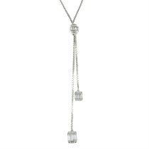 Diamond lariat necklace