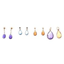 Gem-set pendants & earrings