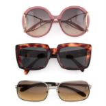 Collection of mixed designers - three pairs of sunglasses.