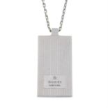 Gucci - silver pendant necklace.