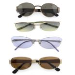 Collection of designers - four pairs of sunglasses.