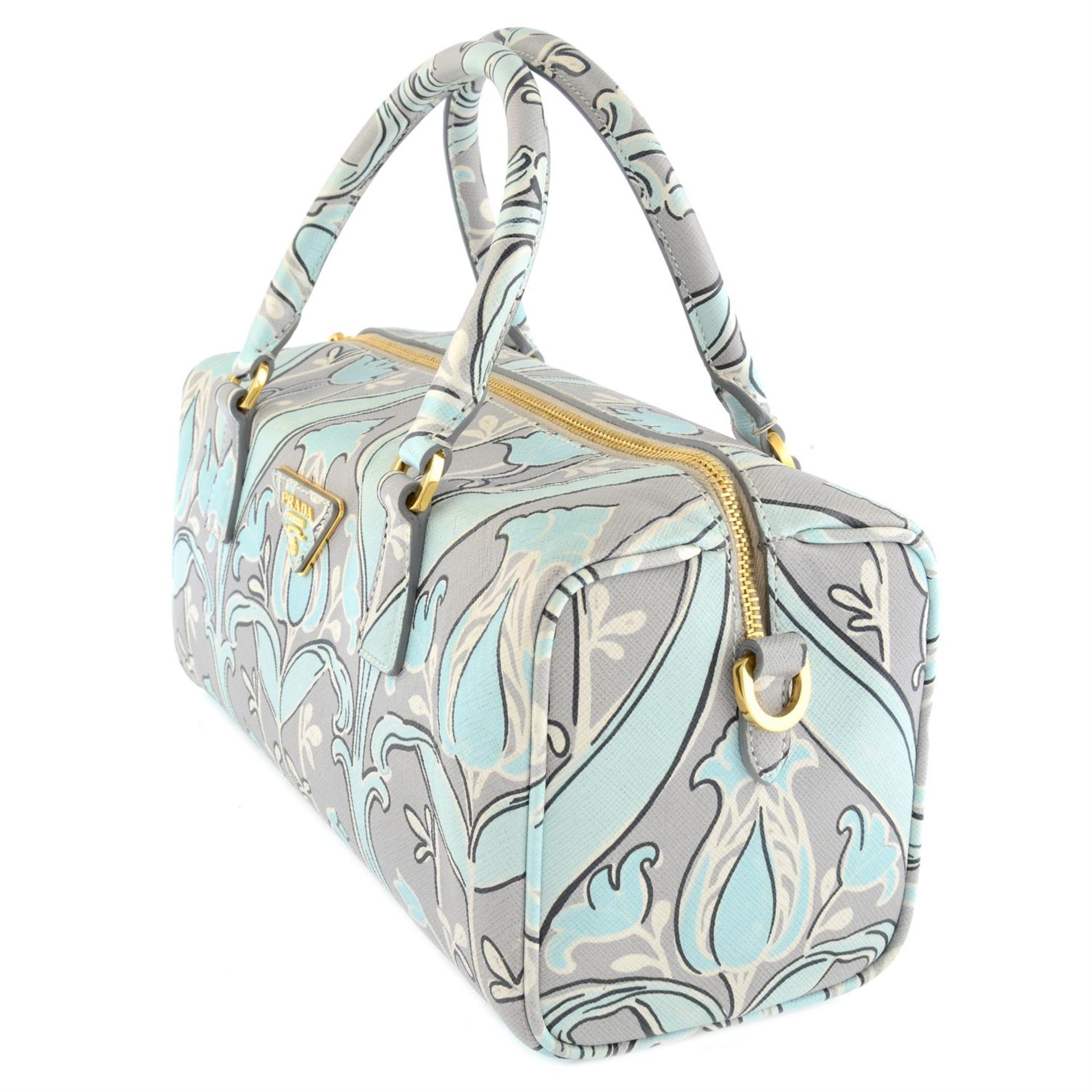 Prada - Saffiano floral print bag. - Image 3 of 5