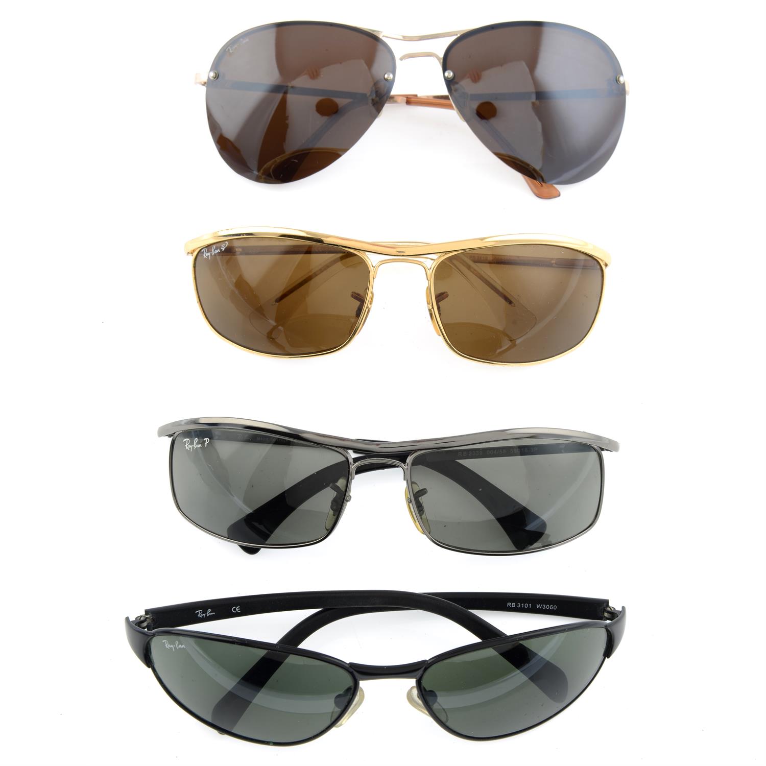 Ray-Ban - four pairs of sunglasses.