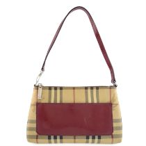 Burberry - Haymarket-check shoulder bag.