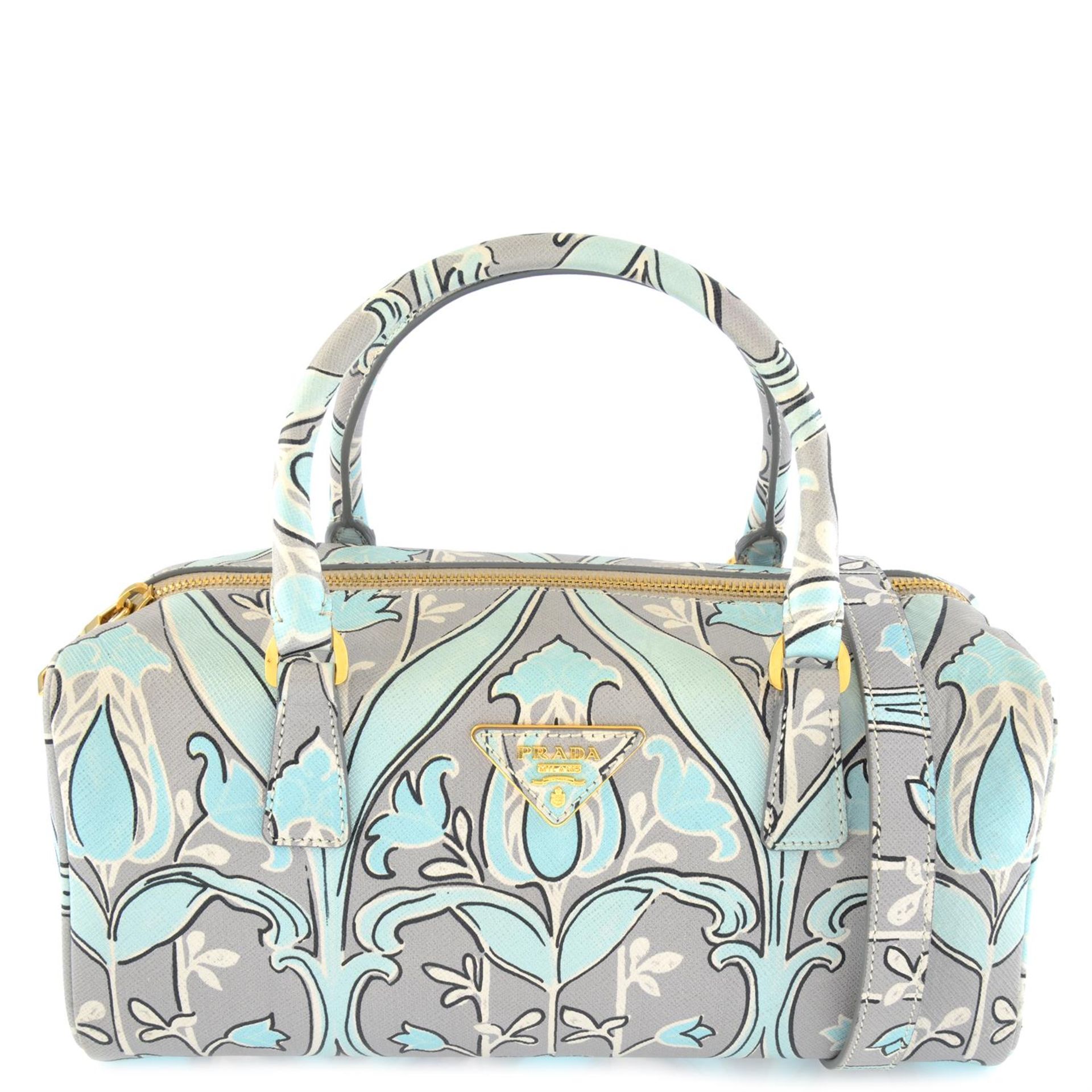 Prada - Saffiano floral print bag.