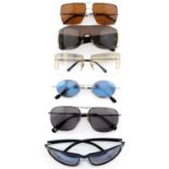 Collection of mixed designers - six pairs of sunglasses.