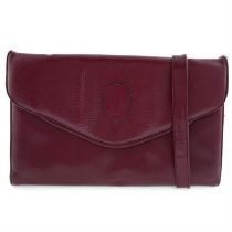 Cartier - Bordeaux envelope crossbody bag.