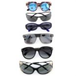 Collection of mixed designers - six pairs of sunglasses.