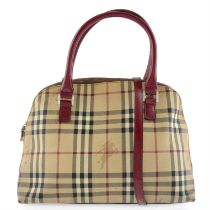 Burberry - Haymarket-check handbag.