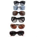 Collection of mixed designers - six pairs of sunglasses.