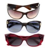 Collection of mixed designers - three pairs of sunglasses.