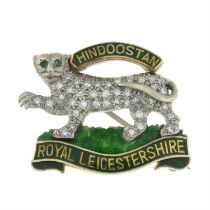 'Hindoostan Royal Leicestershire' military brooch