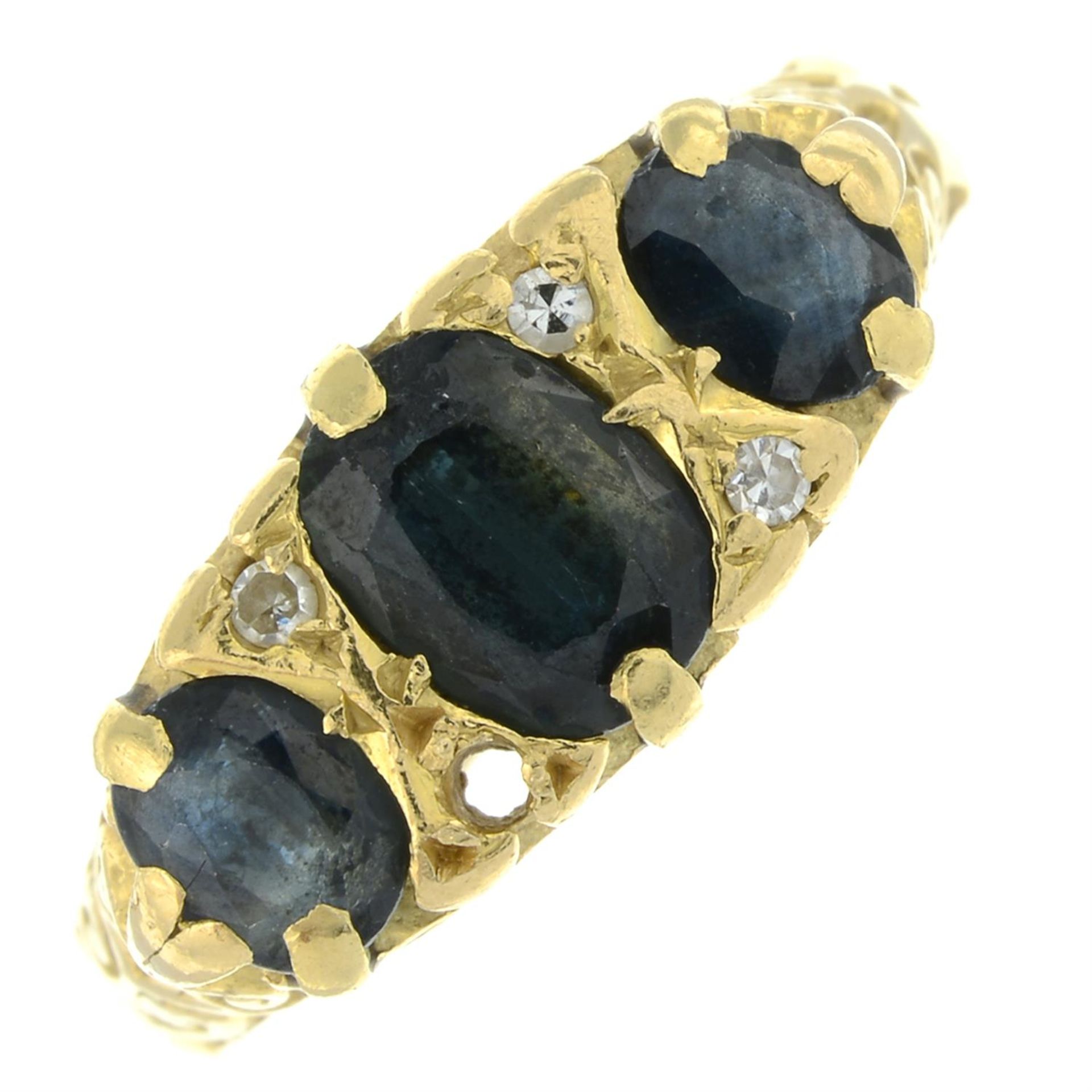 18ct gold sapphire & diamond dress ring