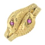 9ct gold snake dress ring