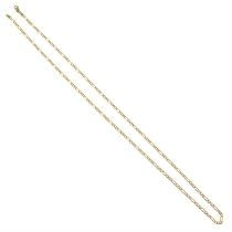 9ct gold bi-colour chain necklace