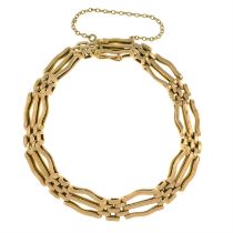 Early 20th century 15ct gold gate-link bracelet