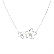 Diamond floral necklace