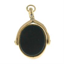 Carnelian & bloodstone swivel fob