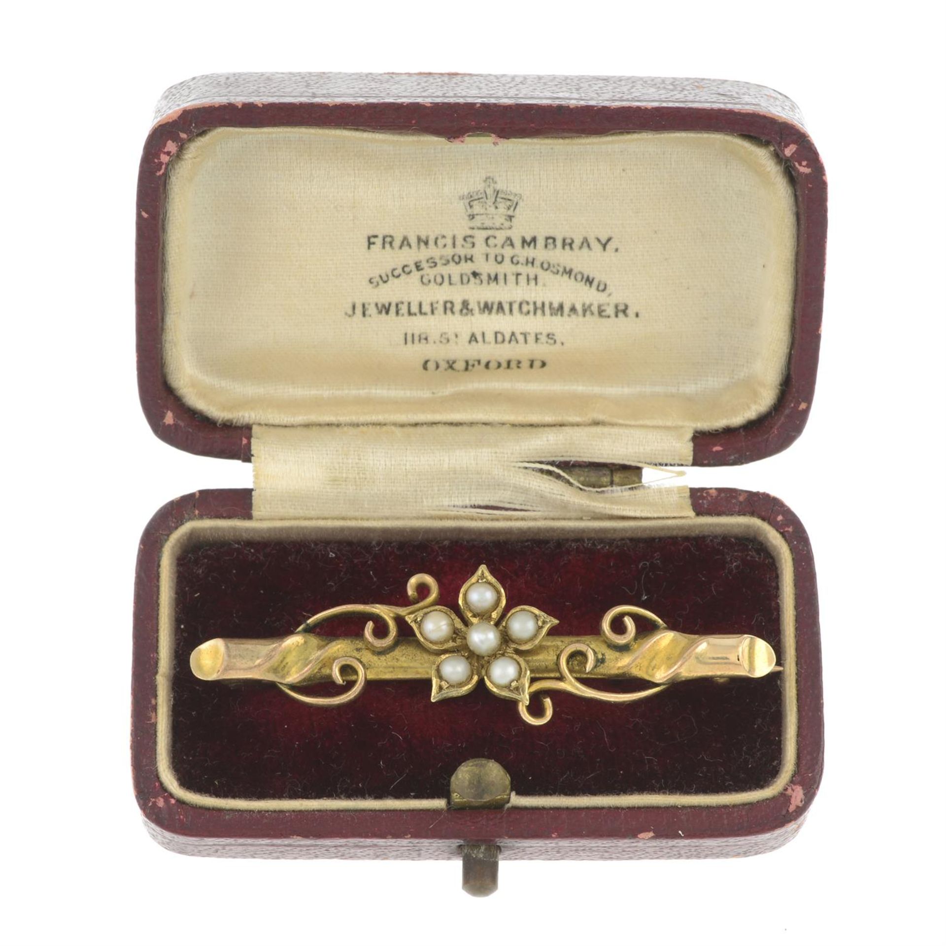 Early 20th century gem bar brooch - Image 3 of 3