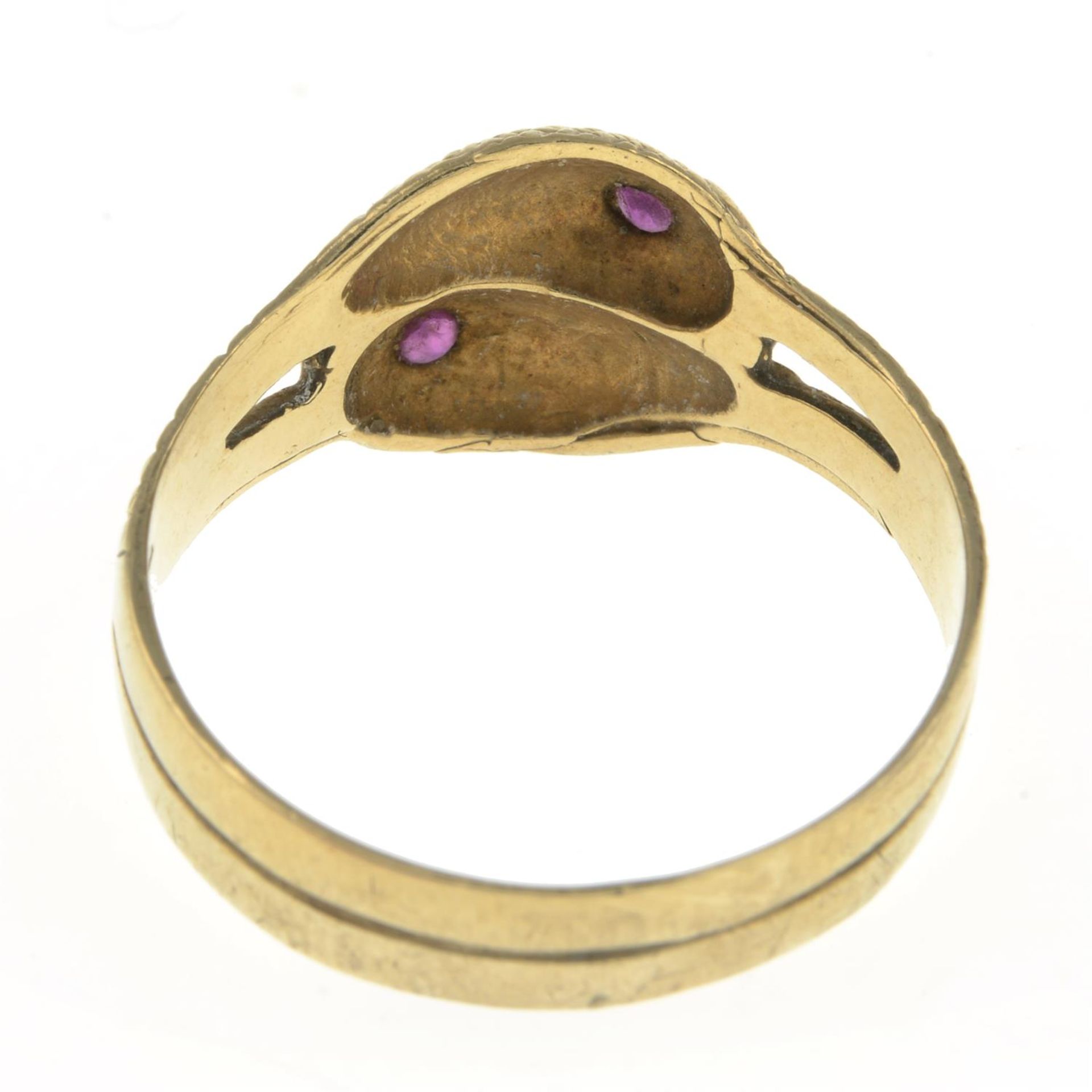 9ct gold snake dress ring - Image 2 of 2