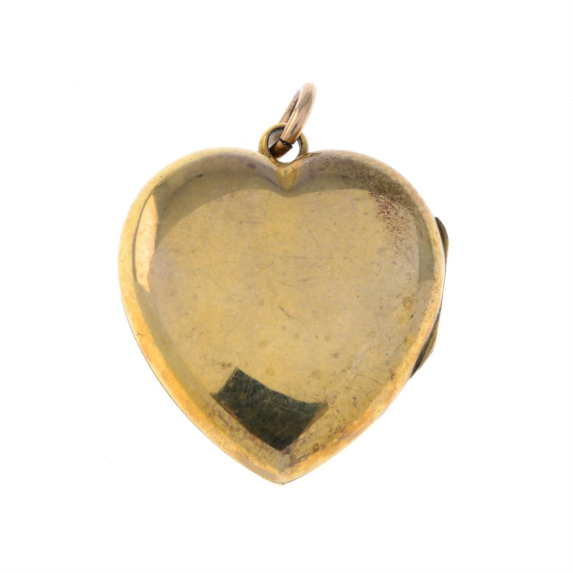 Victorian gem-set heart locket pendant - Image 2 of 3