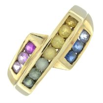 9ct gold vari-hue sapphire dress ring