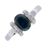 Sapphire & diamond dress ring