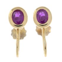 18ct gold ruby earrings