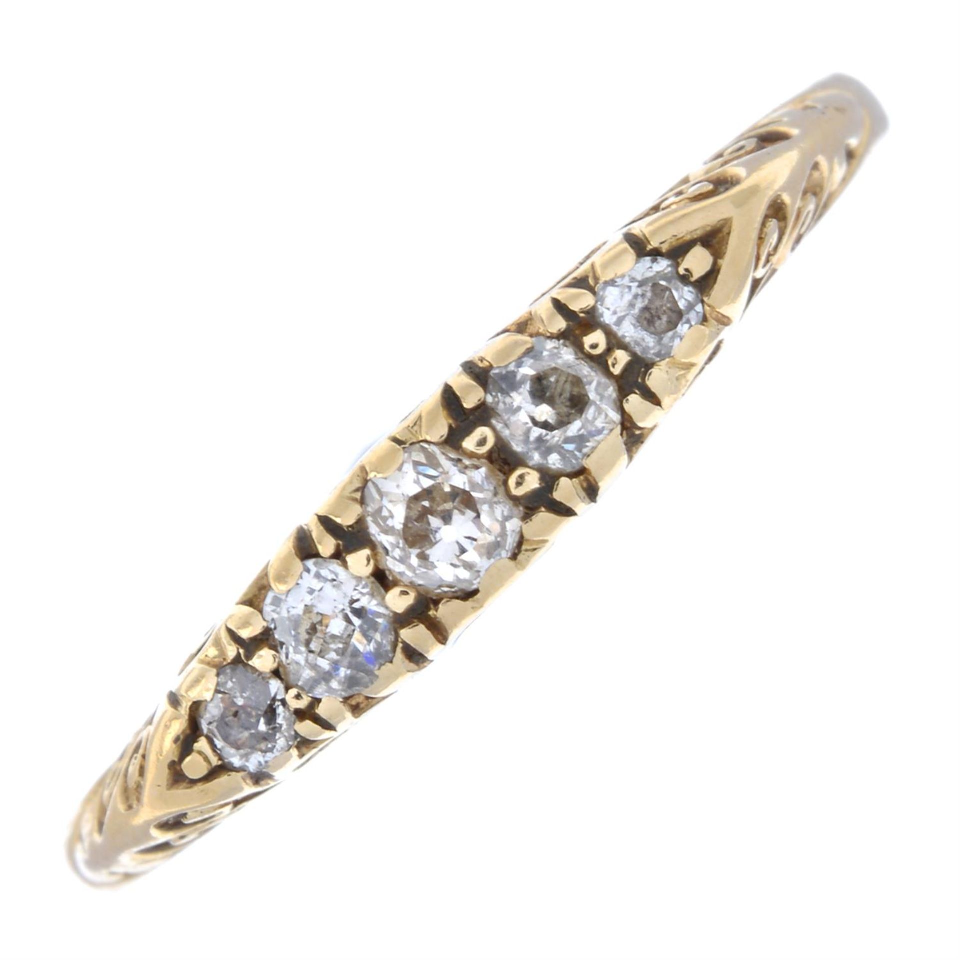 Diamond five-stone ring