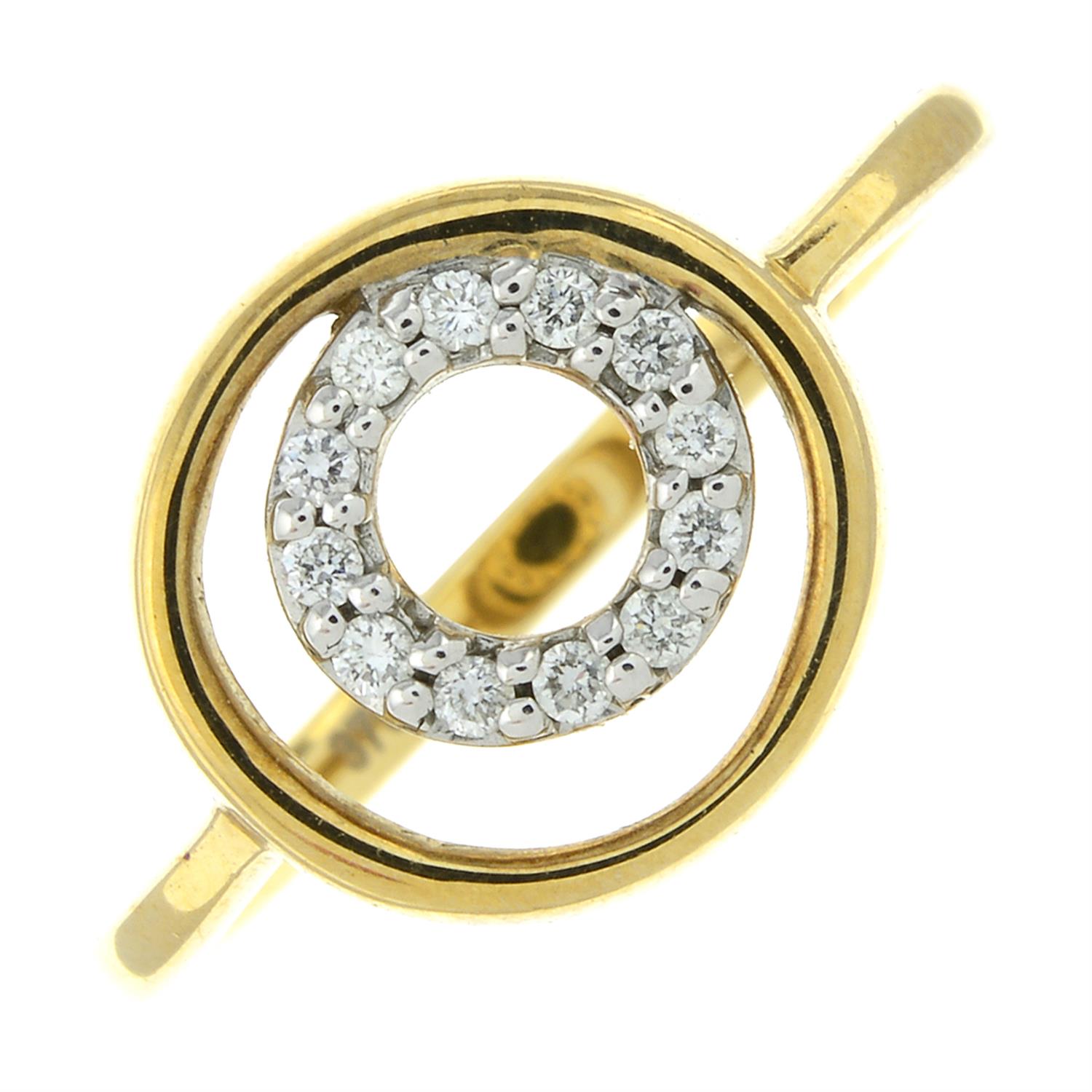 9ct gold diamond circle ring
