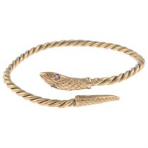 9ct gold snake bangle