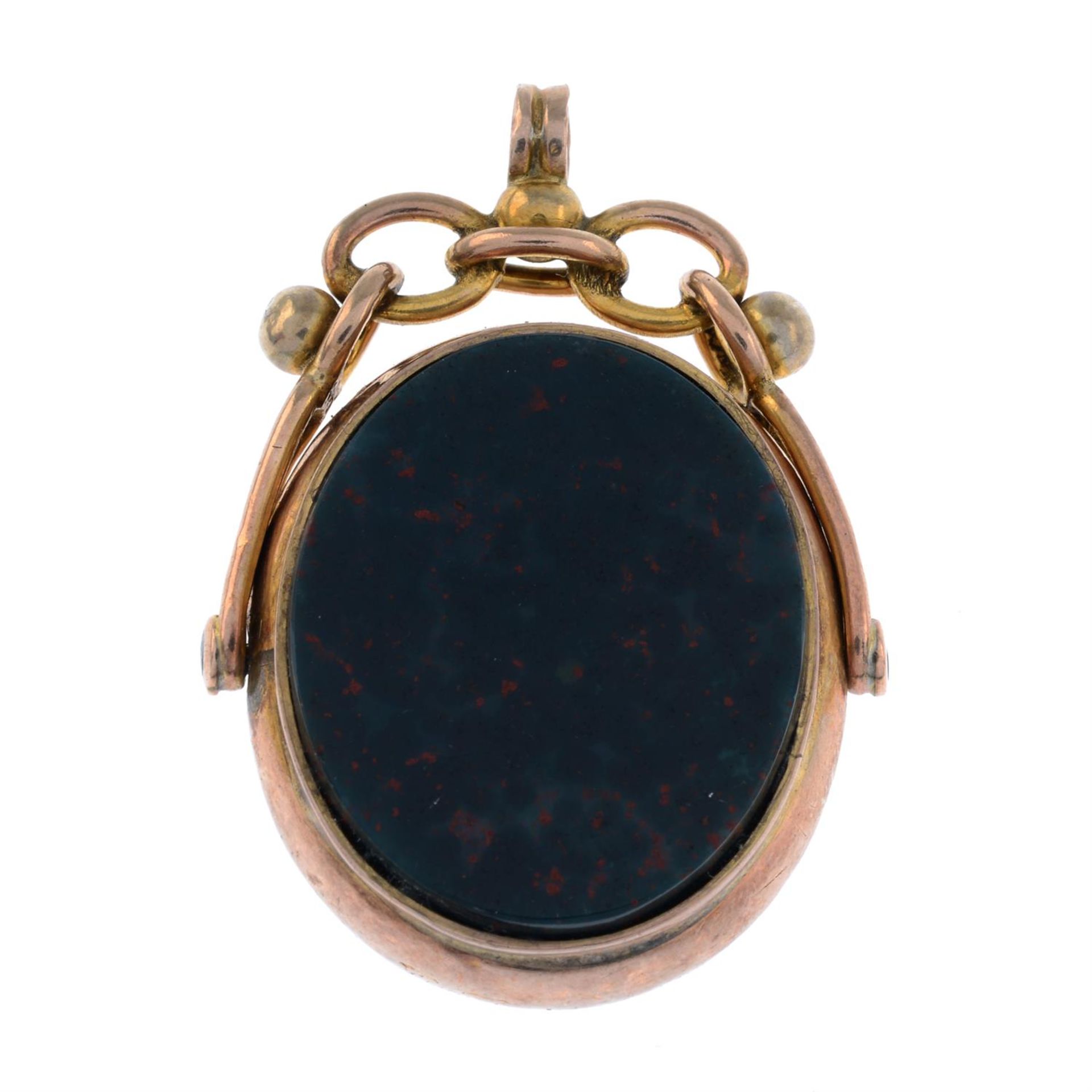 Early 20th century swivel fob pendant - Image 2 of 2