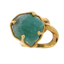 Emerald crystal dress ring