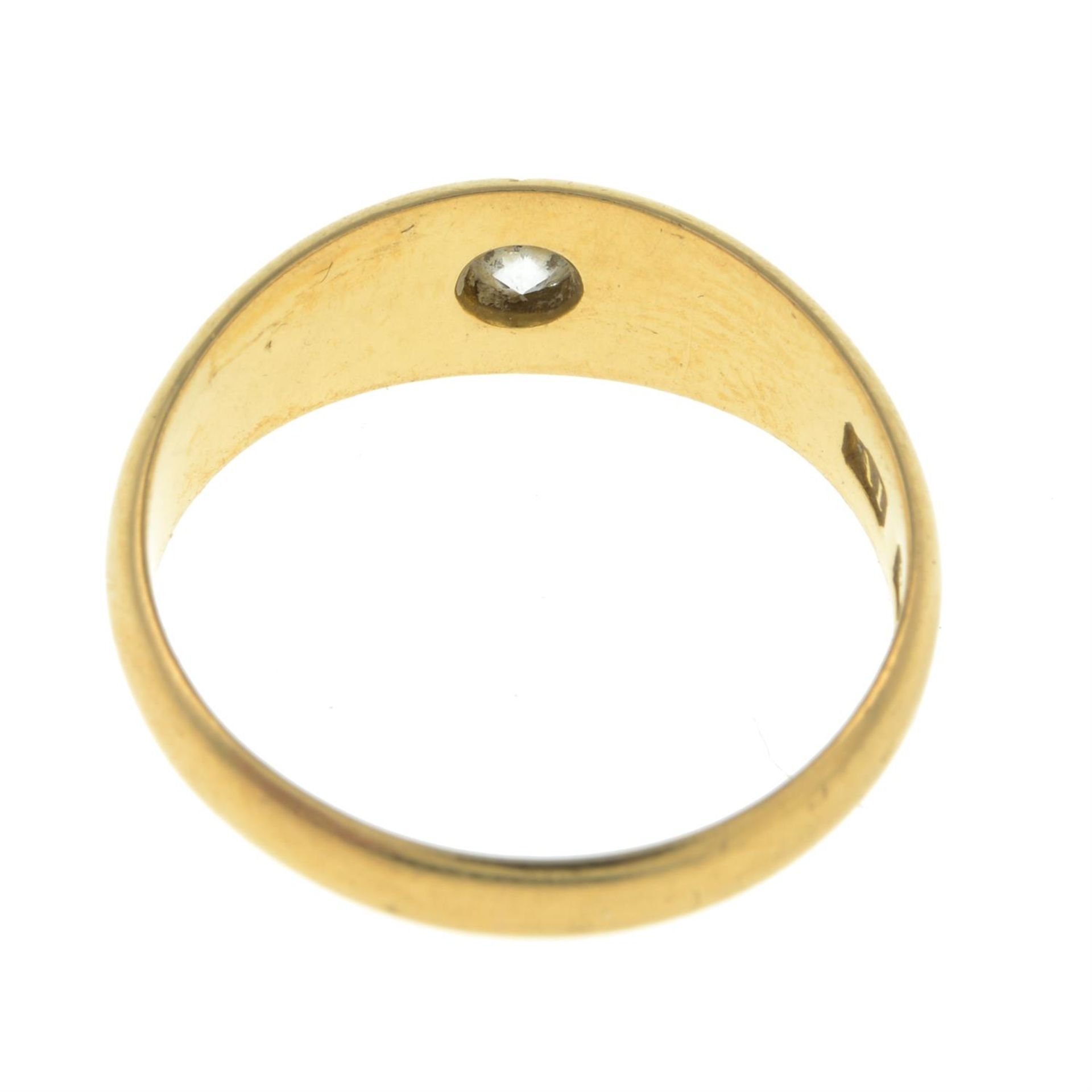 Edwardian 18ct gold diamond single-stone ring - Image 2 of 2