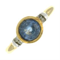 9ct gold sapphire & diamond ring